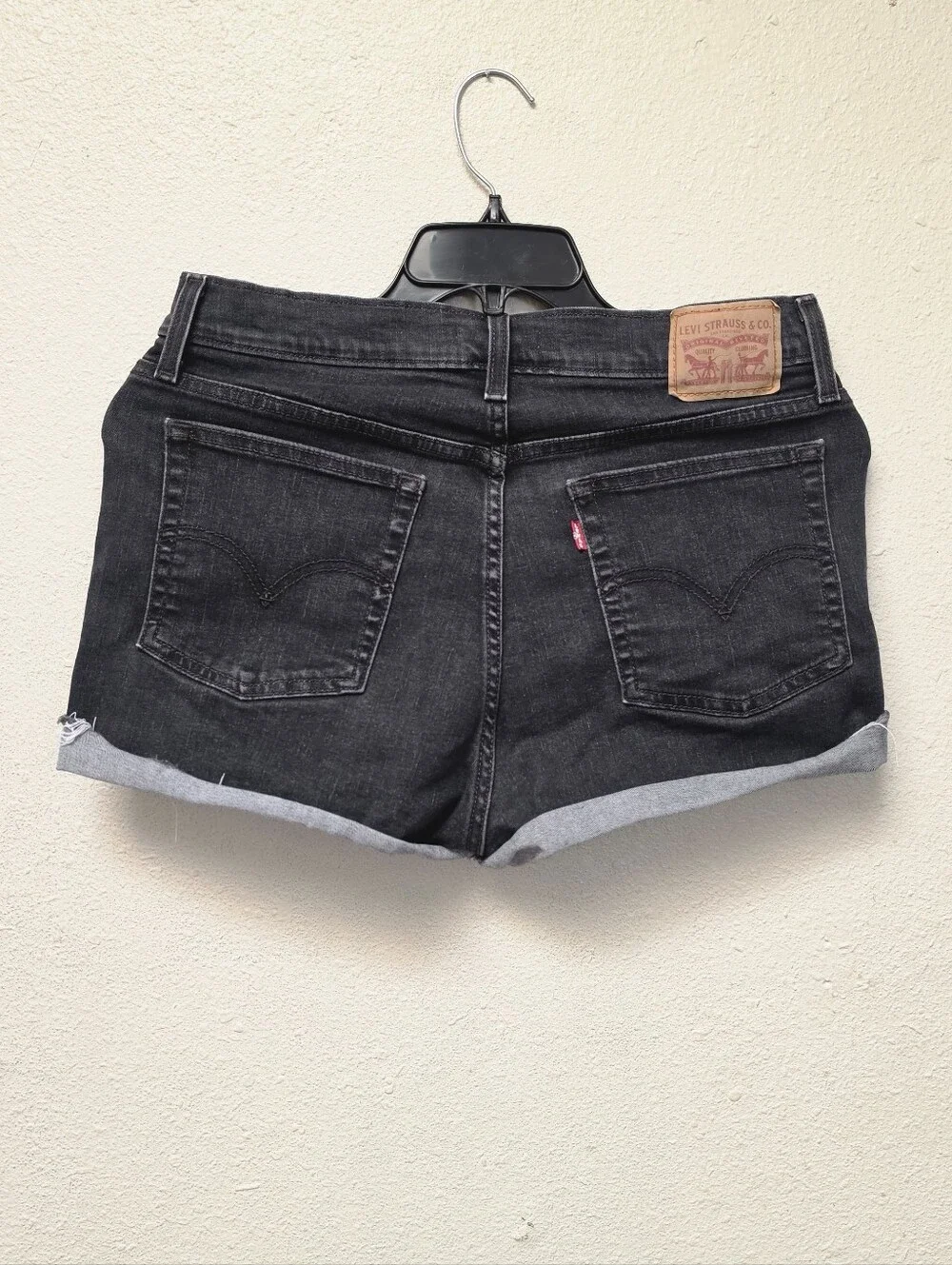 Levi's Women's Black  Denim Shorts